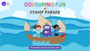 Colouring Fun at Stamp Parade: WonderBot and the Chinese Junk